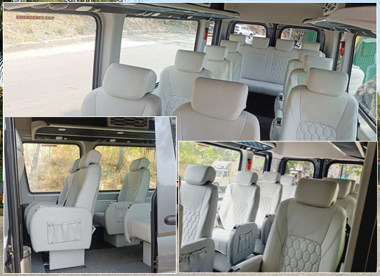 12 seater force urbania van with 1x1 modified seats hire gurgaon delhi