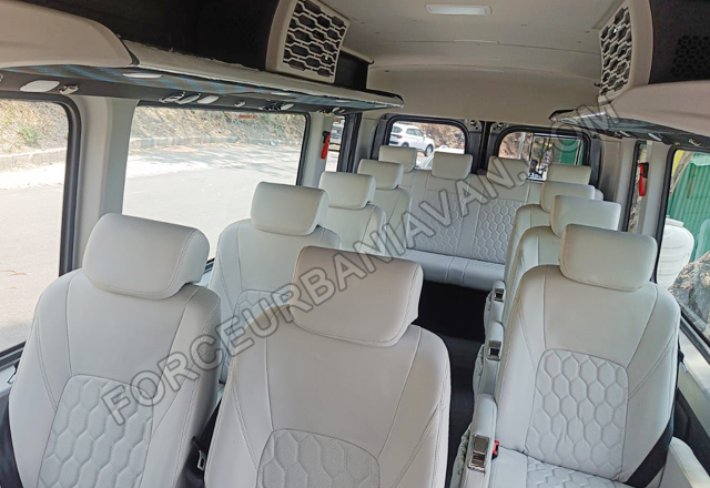 11+1 seater luxury force urbania van hire in delhi