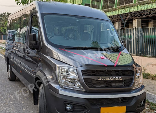 chardham yatra by force urbania luxury van with massager motorized recliner seata hire delhi