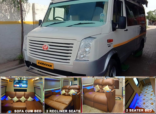 6 seater caravan with toilet washoom recliner seats tv fridge