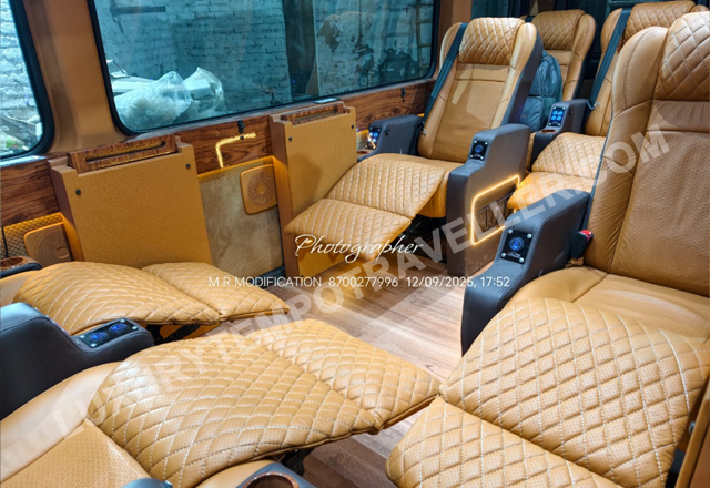 rent force urbania luxury van with massager motorized recliner seata hire delhi