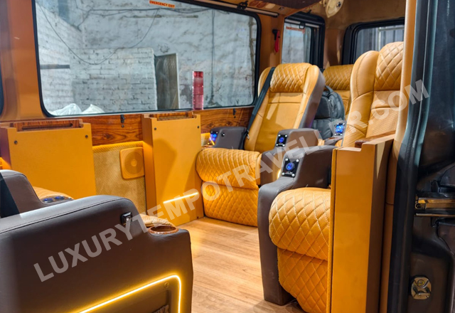 premium force urbania luxury van with massager motorized recliner seata hire delhi