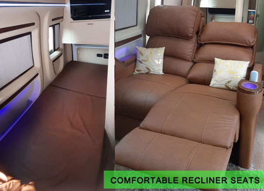 kedarnath badrinath yatra by 6 seater toilet washroom sofa cum bed two recliner seats hire in delhi